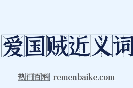爱国贼近义词是什么意思的图片